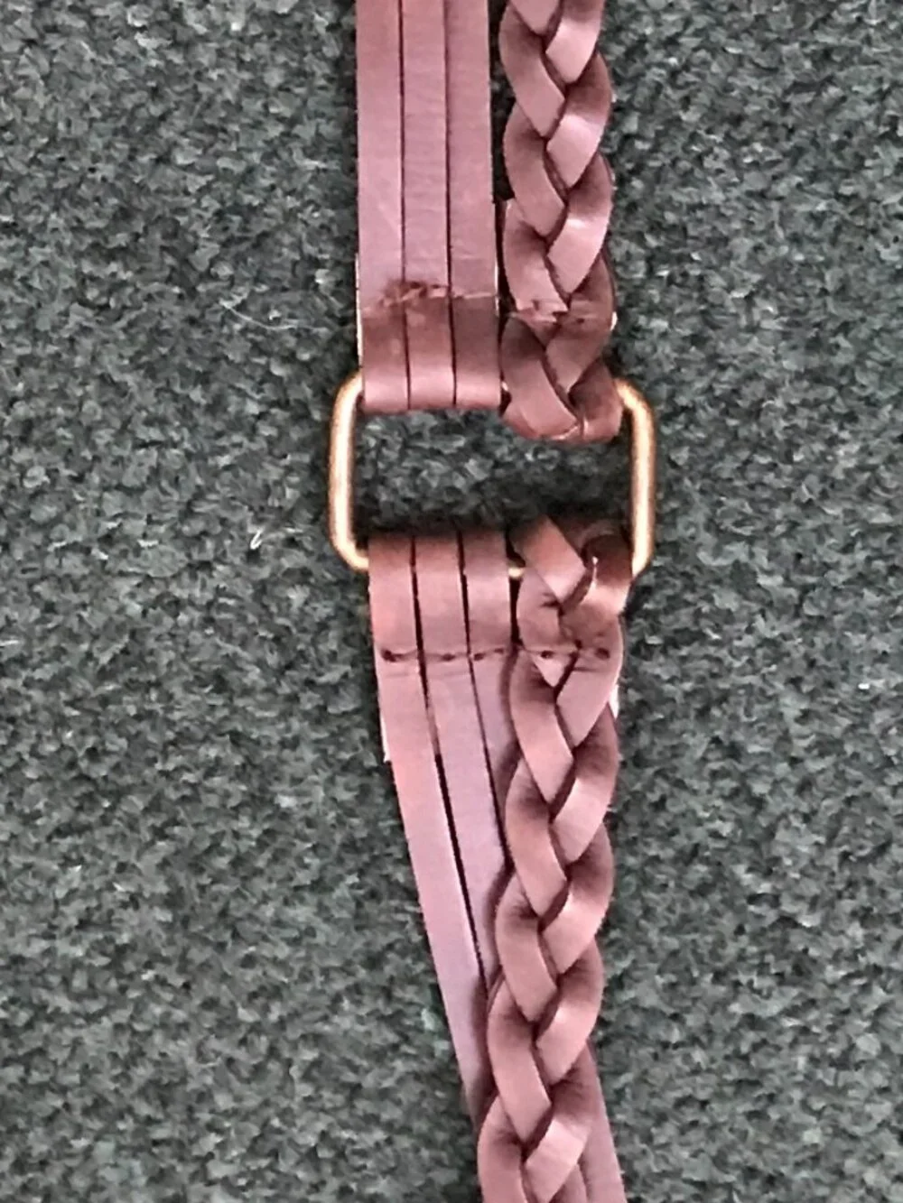 🤎Genuine Leather Braided Belt — Classic Style — Size M 🤎